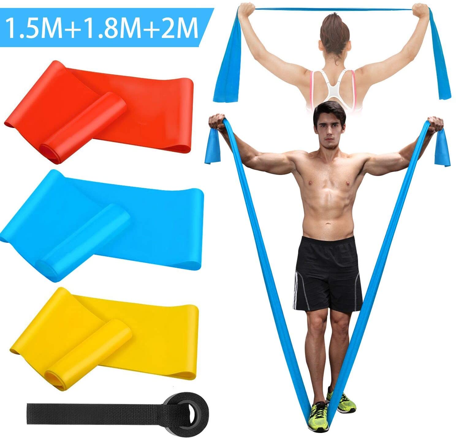 Elastic Fitness Bands 4Pcs Res - Crossfit Training Gear 评论和价格