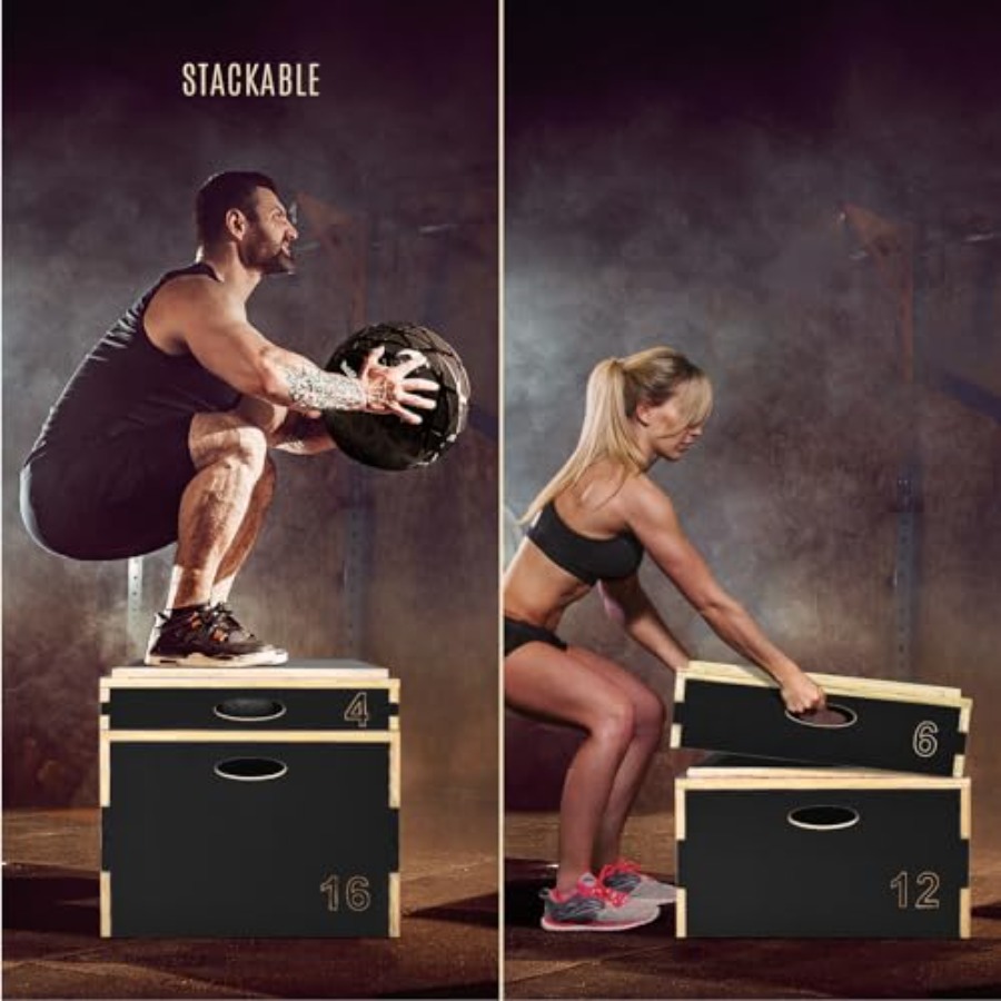3 in 1 Wooden Plyo Box for Jum - Box Jump Plyo 评论和价格