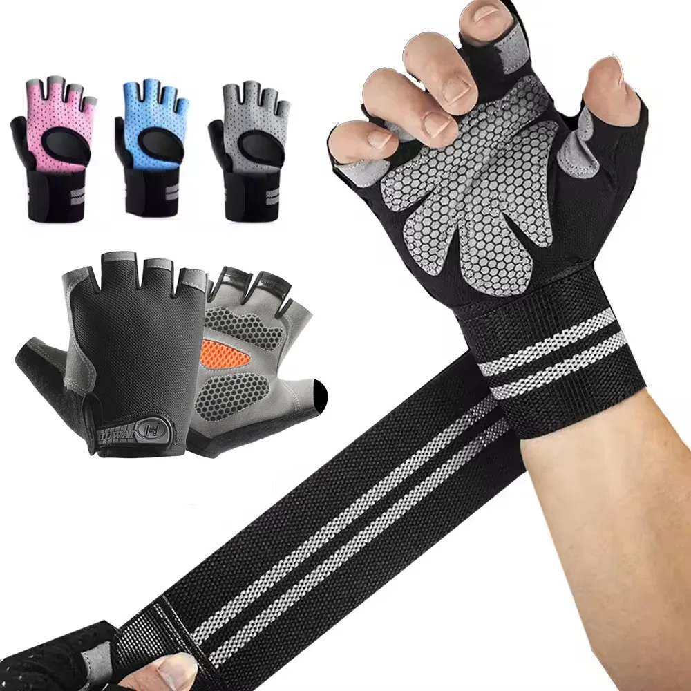 1Pair Half Finger Gym Fitness  - Crossfit Training Gear 评论和价格