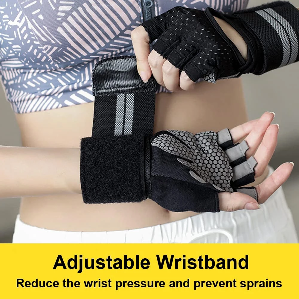 1Pair Half Finger Gym Fitness  - Crossfit Training Gear 评论和价格